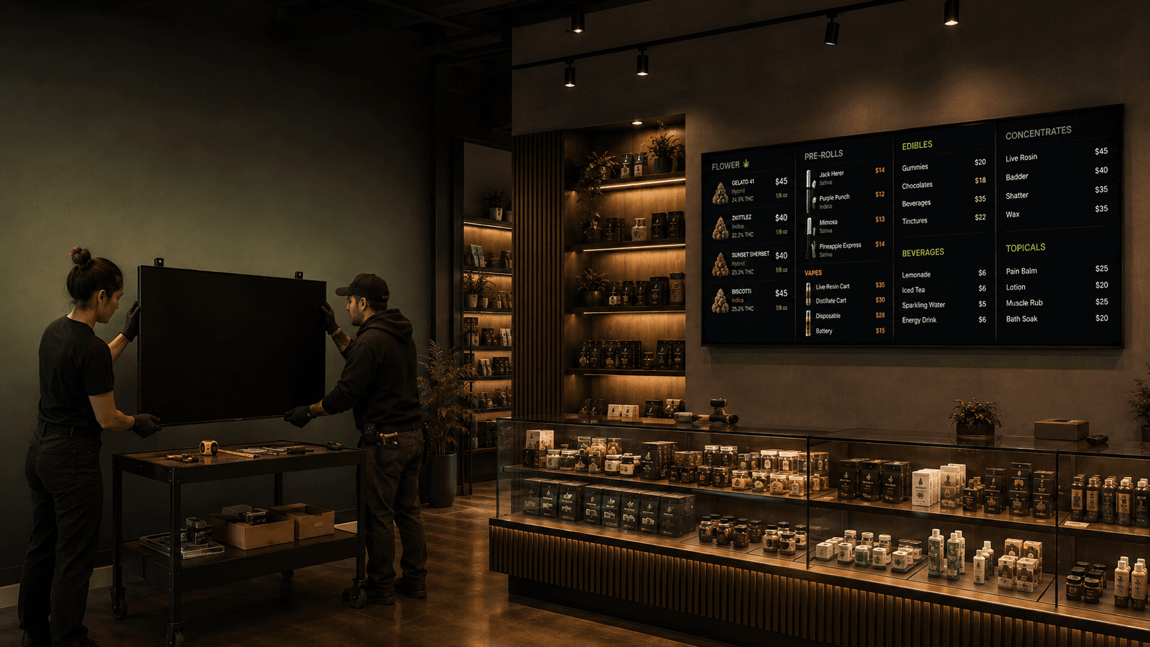 Consumer TV vs. Commercial Display for Dispensary Digital Menus